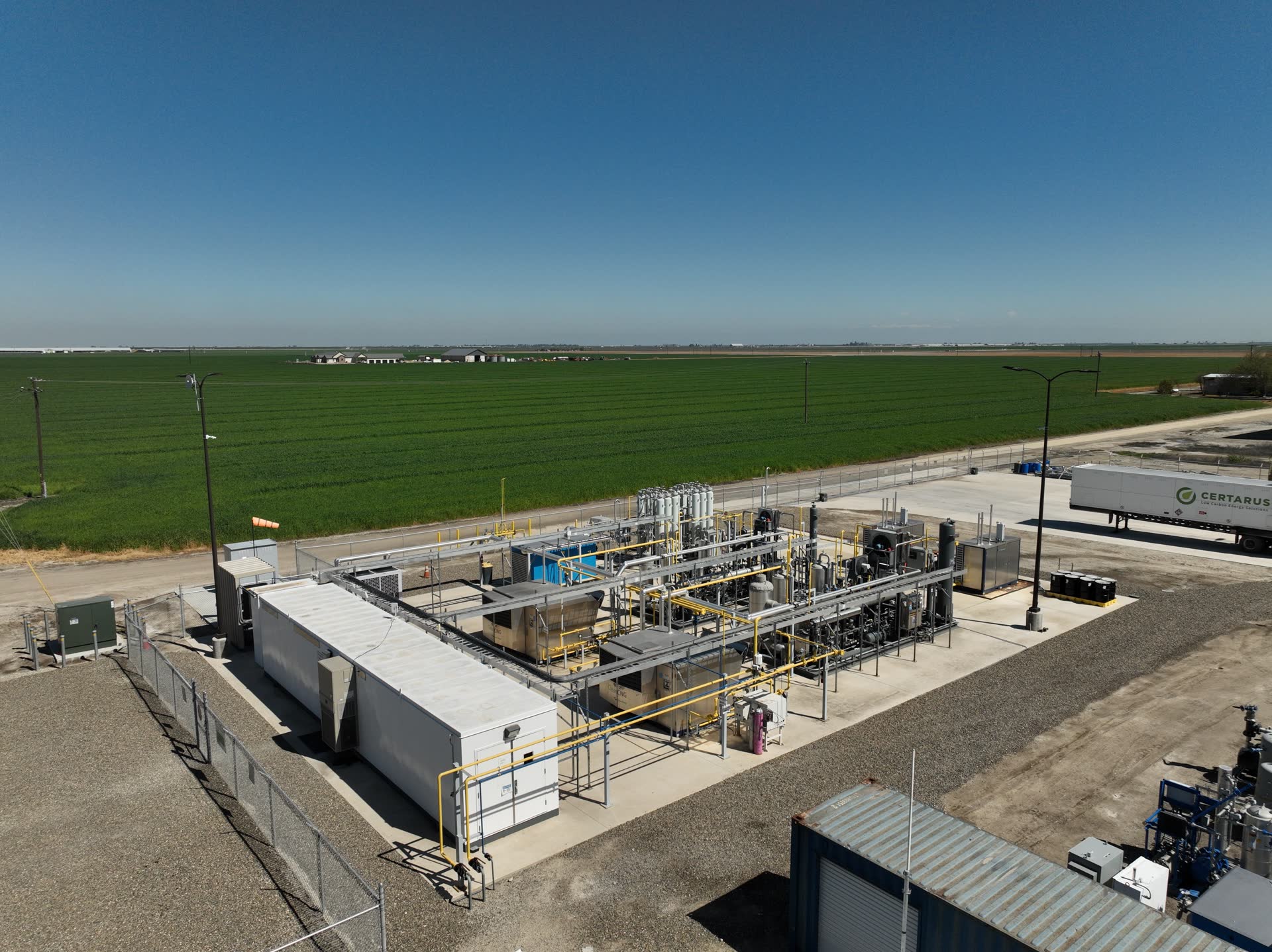 The injection facility — where metered gas meets the pipeline.
